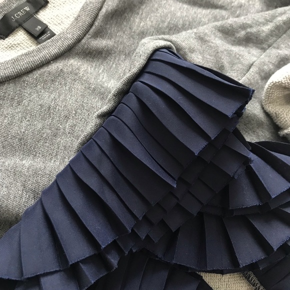JCrew Ruffle Gray Sweater - Picture 6 of 6